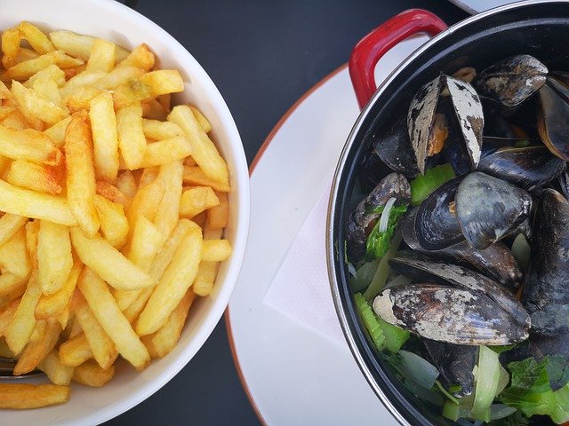 무료 다운로드 Sea Food Pommes Fries - 무료 사진 또는 GIMP 온라인 이미지 편집기로 편집할 수 있는 사진