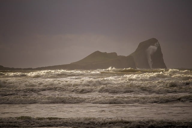 Kostenloser Download von Sea Gower Rhossilli Worms Head, kostenloses Bild zur Bearbeitung mit dem kostenlosen Online-Bildeditor GIMP