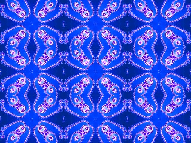 Free download Seamless Fractal Blue -  free illustration to be edited with GIMP free online image editor