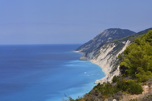 Free download Sea Mountain Blue -  free photo or picture to be edited with GIMP online image editor