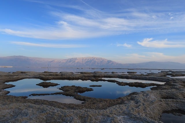 Free download sea mountains salt dead sea water free picture to be edited with GIMP free online image editor
