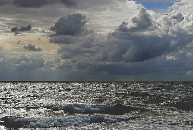Free download sea ocean sky clouds overcast free picture to be edited with GIMP free online image editor