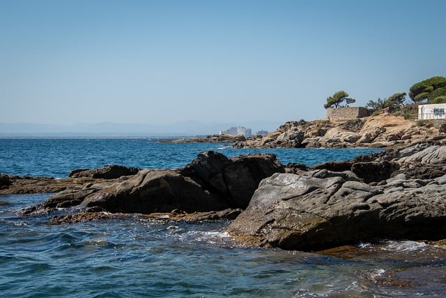 Free download seascape rocky coast coastline bay free picture to be edited with GIMP free online image editor