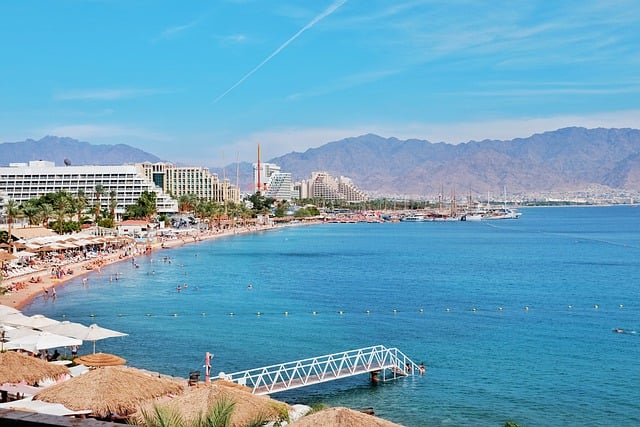 Scarica gratuitamente l'immagine gratuita dello scenario marino di Eilat Travel Hotel da modificare con l'editor di immagini online gratuito GIMP