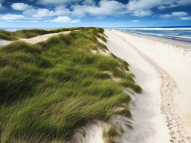 Free download sea seaside dunes path nature free picture to be edited with GIMP free online image editor
