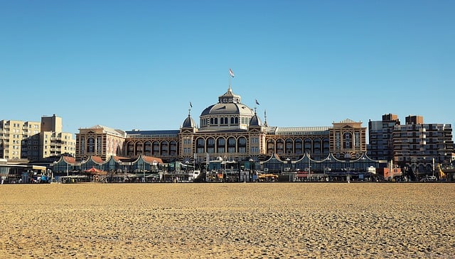 Free download seaside resort pier hotel beach free picture to be edited with GIMP free online image editor