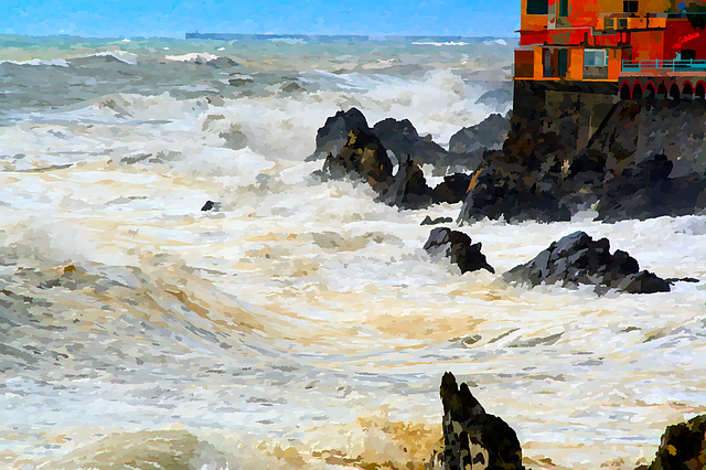Free download Sea Storm Onda free illustration to be edited with GIMP online image editor