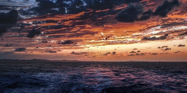 Free download sea sunset horizon waves scenery free picture to be edited with GIMP free online image editor