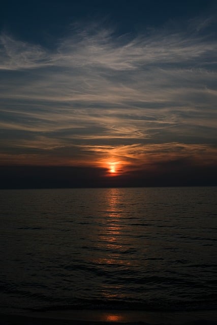 Free download sea sun sunset sky nature evening free picture to be edited with GIMP free online image editor