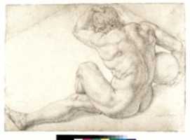 Free download Seated Male Nude (Study for the Martyrdom of St. Lawrence) free photo or picture to be edited with GIMP online image editor