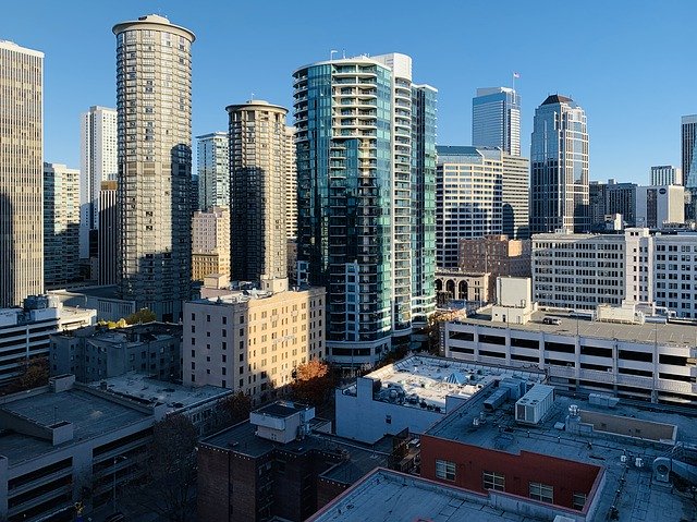 Unduh gratis Seattle City Cityscape - foto atau gambar gratis untuk diedit dengan editor gambar online GIMP
