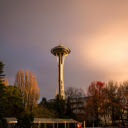 Seattle Space Needle at Dusk in Fall  screen for extension Chrome web store in OffiDocs Chromium