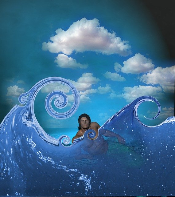 Free download Sea Wave Man -  free illustration to be edited with GIMP free online image editor