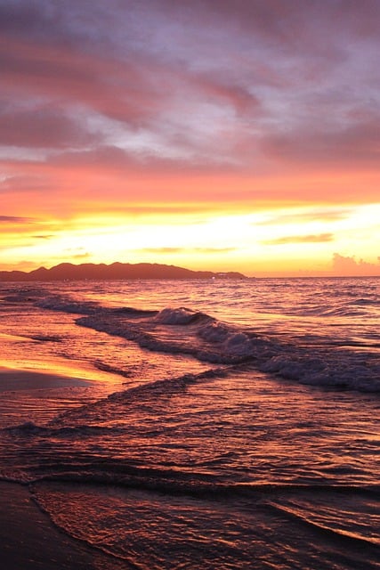 Free download sea waves coast beach sunset free picture to be edited with GIMP free online image editor