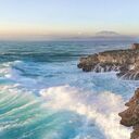 Sea waves crashing against the cliffs  screen for extension Chrome web store in OffiDocs Chromium