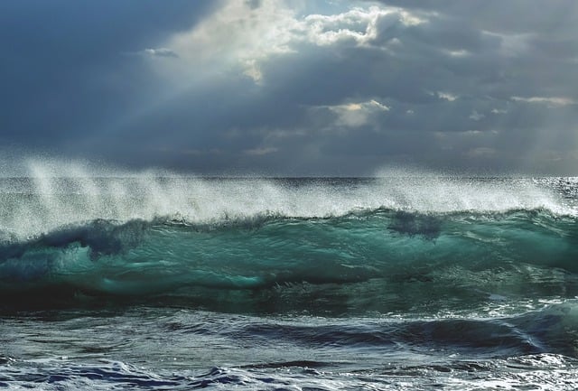 دانلود رایگان امواج دریا باد هوا هوا آسمان ابرها تصویر رایگان برای ویرایش با ویرایشگر تصویر آنلاین رایگان GIMP