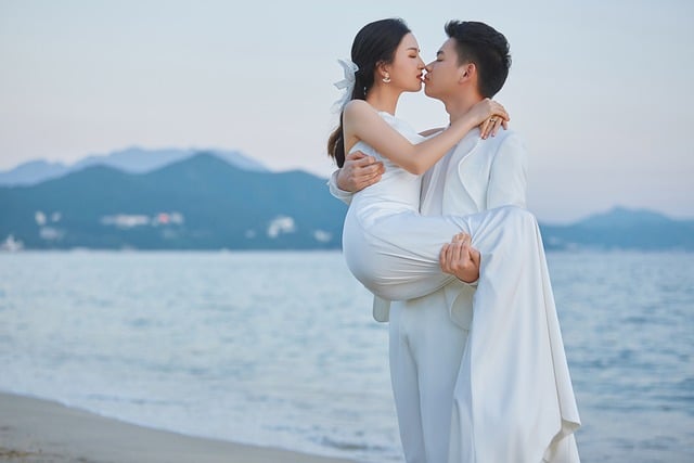 Free download sea white beauty wedding dress free picture to be edited with GIMP free online image editor