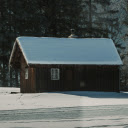 Secluded Snowy Cabin in Winter Forest  screen for extension Chrome web store in OffiDocs Chromium
