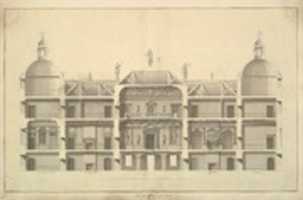 Free download Section of the East Front, Houghton Hall, Norfolk free photo or picture to be edited with GIMP online image editor