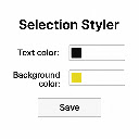 Selection Styler  screen for extension Chrome web store in OffiDocs Chromium