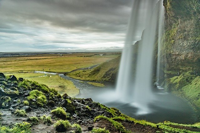 Free graphic seljalandsfoss waterfall nature to be edited by GIMP free image editor by OffiDocs