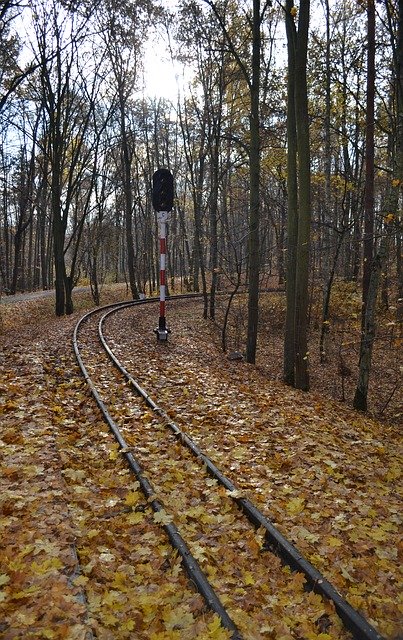 Descarga gratuita Semaphore Narrow-Gauge Track: foto o imagen gratuita para editar con el editor de imágenes en línea GIMP