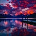 Serene Mountain Sunset  screen for extension Chrome web store in OffiDocs Chromium