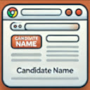 Set Candidate Name on Title  screen for extension Chrome web store in OffiDocs Chromium