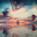 Seven colored hot air balloon surfing  screen for extension Chrome web store in OffiDocs Chromium