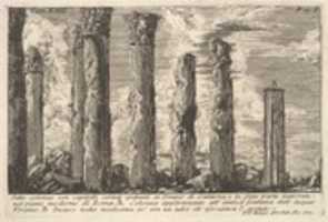 Free download Seven columns of the Temple of Juturna with Corinthian capitals . . . (Sette colonne con capitelli corinti spettanti al Tempio di Giuturna . . .) free photo or picture to be edited with GIMP online image editor