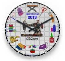 Free download Sew Clock free photo or picture to be edited with GIMP online image editor