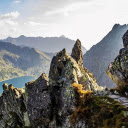 Sharp mountains  screen for extension Chrome web store in OffiDocs Chromium