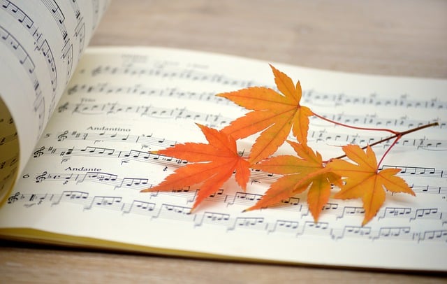 Free download sheet music maple leaves fall free picture to be edited with GIMP free online image editor