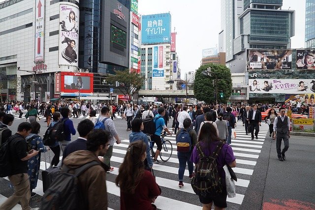 Bezpłatne pobieranie Shibuya Crossing Busy - bezpłatne zdjęcie lub obraz do edycji za pomocą internetowego edytora obrazów GIMP