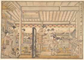 Free download Shin Yoshiwara Karitaku Ryogoku no zu free photo or picture to be edited with GIMP online image editor