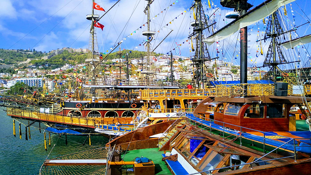 Free download ship alanya port turkey tourism free picture to be edited with GIMP free online image editor