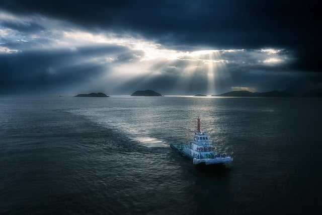 Free download ship sea sunshine sunlight horizon free picture to be edited with GIMP free online image editor