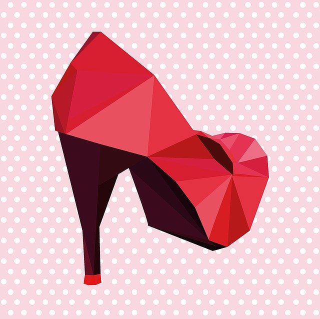 Free download Shoe High Heels Low Poly -  free illustration to be edited with GIMP free online image editor