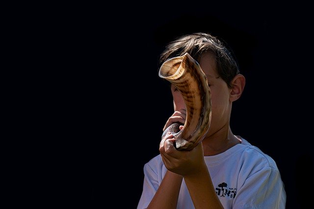 Free download Shofar Kid Traditional -  free photo or picture to be edited with GIMP online image editor