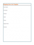 Free download Shopping Store List Template Microsoft Word, Excel or Powerpoint template free to be edited with LibreOffice online or OpenOffice Desktop online