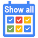 Show and Hide all calendars buttons for Google Calendar™  screen for extension Chrome web store in OffiDocs Chromium