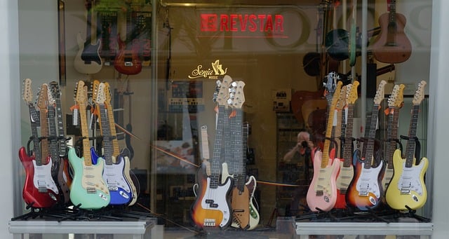 Free download showcase shop musical instrument free picture to be edited with GIMP free online image editor