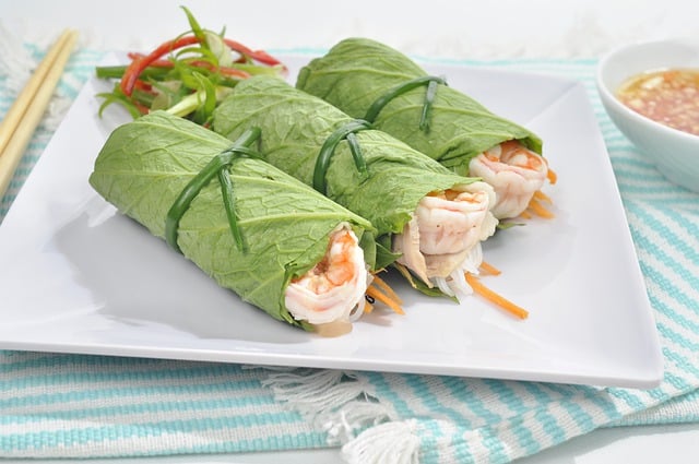 Free download shrimp rolls with vermicelli food free picture to be edited with GIMP free online image editor