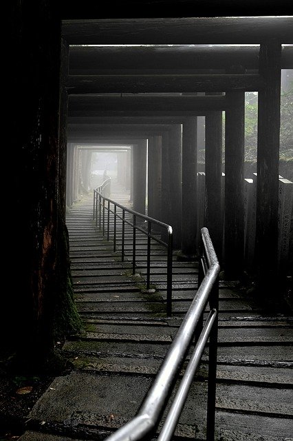 Free download Shrine Japan Fog -  free photo or picture to be edited with GIMP online image editor