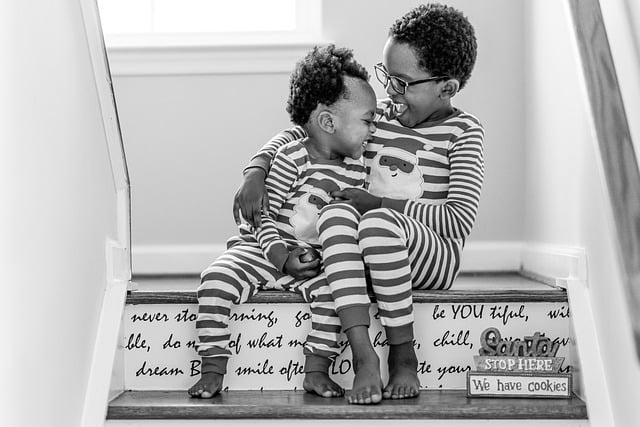 Free download siblings brothers pajamas christmas free picture to be edited with GIMP free online image editor