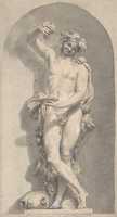 Free download Silhouetted Study of Bacchus in a Niche free photo or picture to be edited with GIMP online image editor