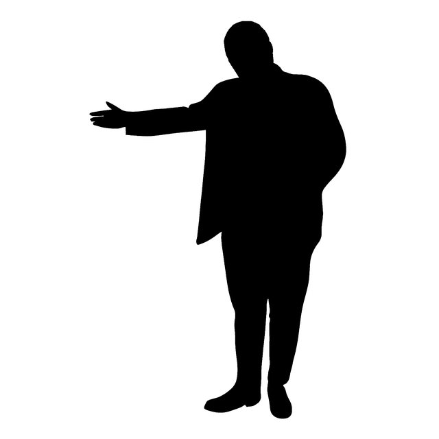 Free download Silhouette Man Guiding -  free illustration to be edited with GIMP free online image editor