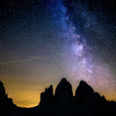 Silhouette Photography of Rocky Mountains Under Starry Sky  screen for extension Chrome web store in OffiDocs Chromium