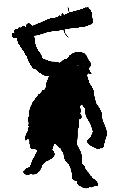 Free download Silhouette Troll Ork -  free illustration to be edited with GIMP free online image editor