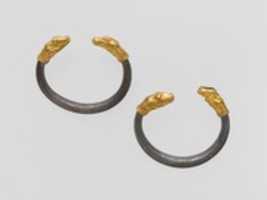 Free download Silver bracelet with gold calfs head finial free photo or picture to be edited with GIMP online image editor